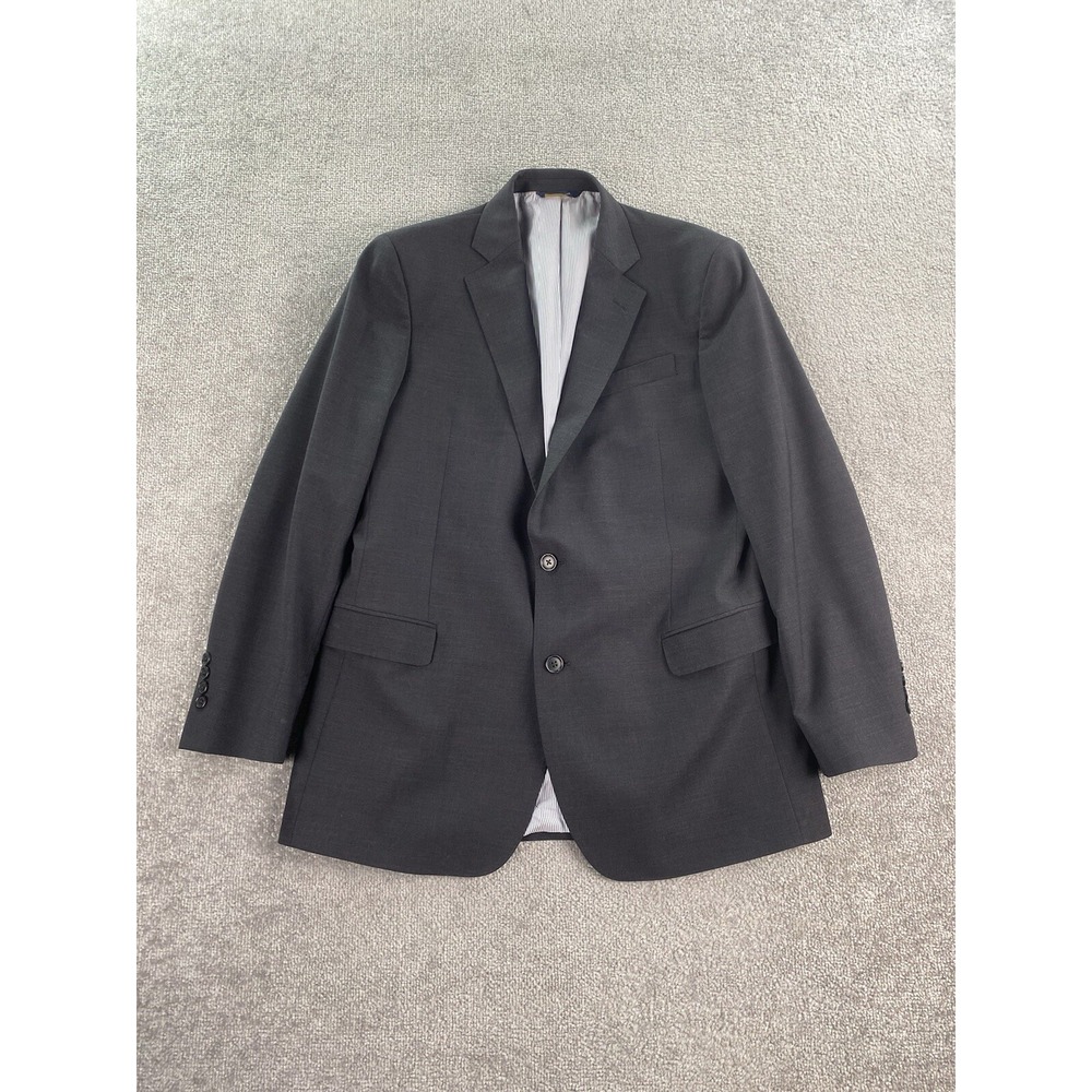 Brooks Brothers Suit Jacket 42 L Gray Wool Solid Explorer Fitzgerald Fit Luxury